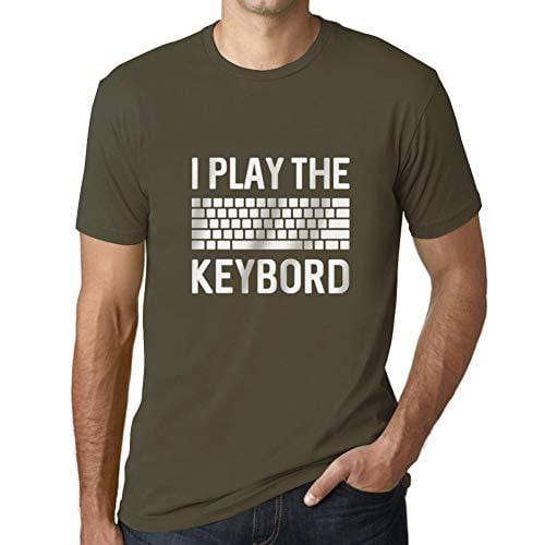 Ultrabasic - Homme T-Shirt Clavier de Joueur T-Shirt Cadeau Imprimé Tée-Shirt Army