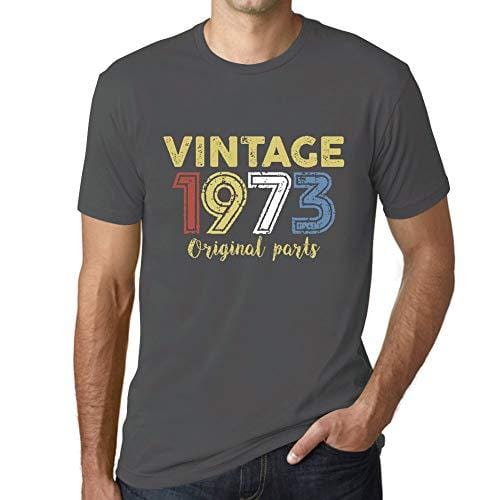 Ultrabasic - Homme Graphique Vintage 1973 T-Shirt Gris Souris