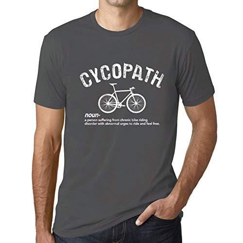 Ultrabasic - Homme T-Shirt Graphique Cycopath Imprimé Lettres Noël Cadeau Gris Souris