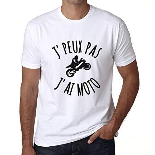 Ultrabasic - Homme T-Shirt J'peux Pas J'Ai Motoa T-Shirt Cadeau Imprimé Tée-Shirt Blanco