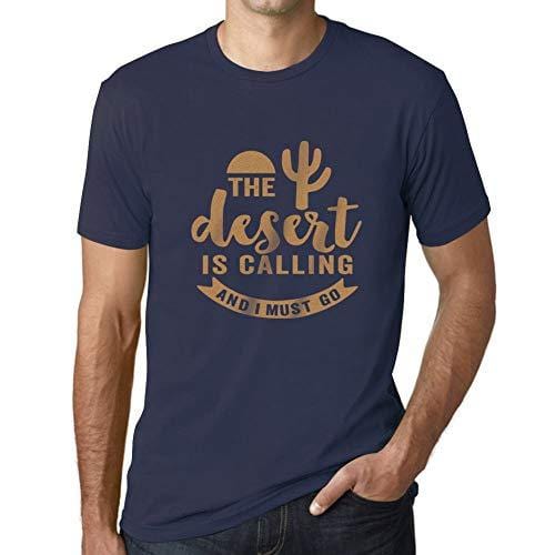 Ultrabasic - Homme T-Shirt Graphique The Desert is Calling French Marine