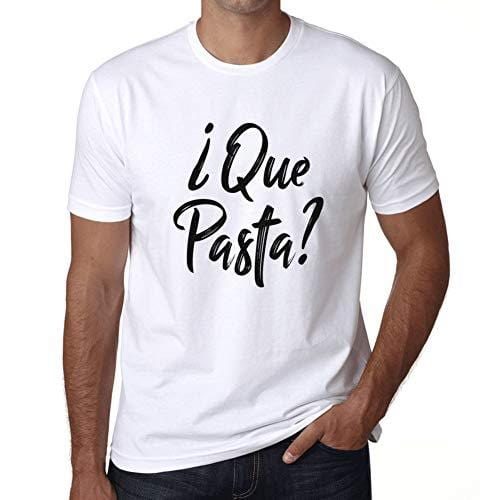Ultrabasic - Homme Graphique Que Pasta T-Shirt Imprimé Letters Blanco