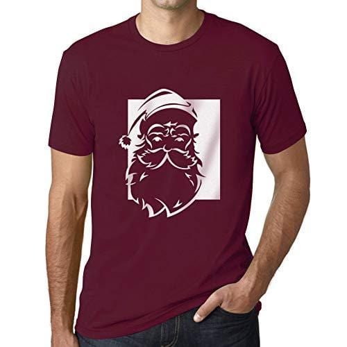 Ultrabasic - Graphique Homme Santa Funny T-Shirt Cadeau Imprimé Tée-Shirt Bordeaux
