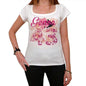 43 Genoa City With Number Womens Short Sleeve Round White T-Shirt 00008 - White / Xs - Casual