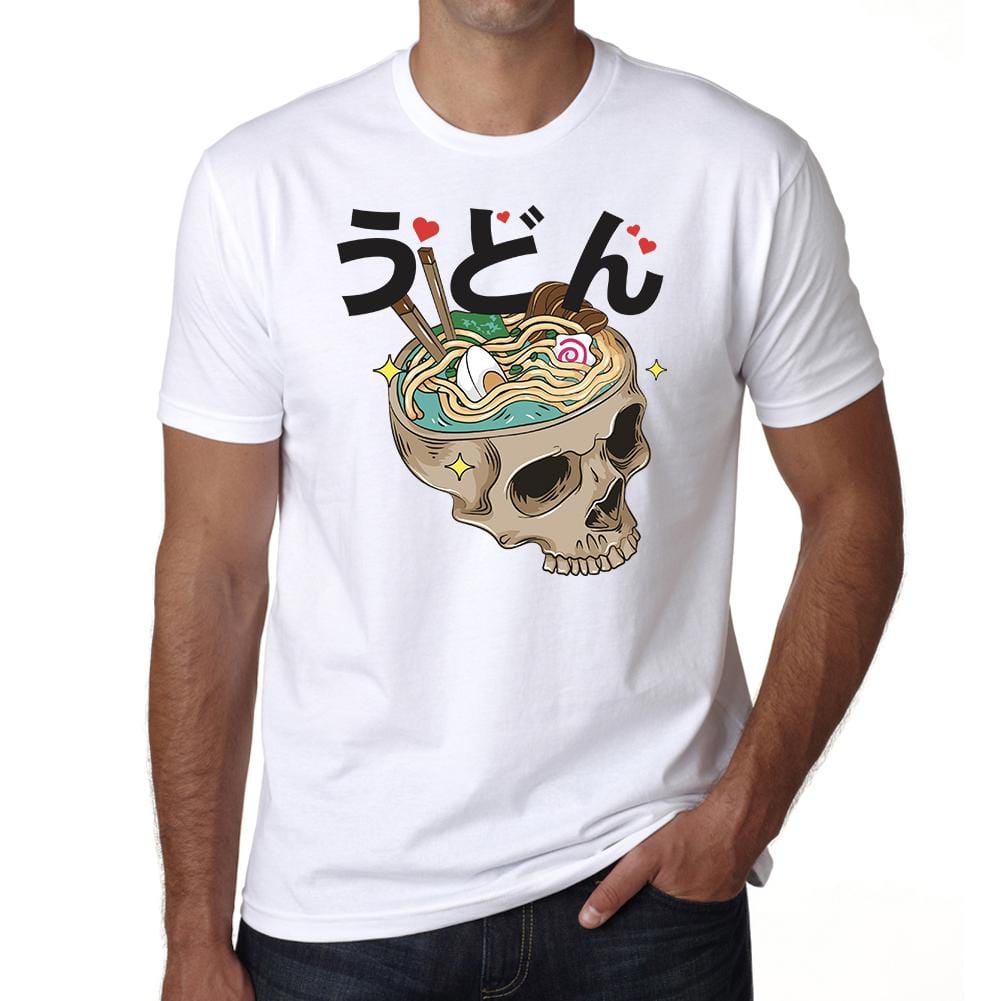 ULTRABASIC Men's Graphic T-Shirt Chinese Food Skull Shirt - Funny Halloween Tee gemini bicycle skull shirt beast bear sayings motivational quote horror football arizona music american flag tee broken bones race bonzai miner abraham lincoln anatomical trump 2020 astrology capricorn funny novelty halloween scary hell men badass