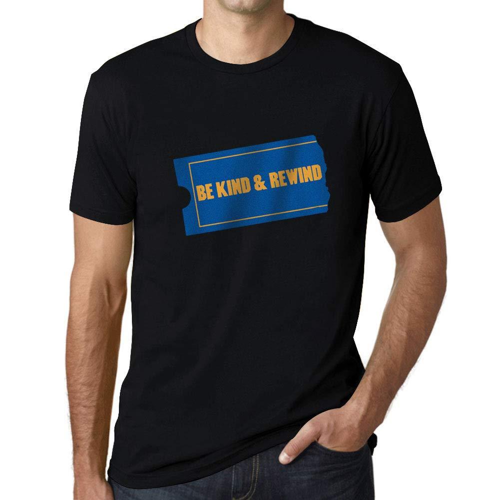 Ultrabasic - Graphic Men's Be Kind and Rewind T-Shirt Blue Lemon Print Tee