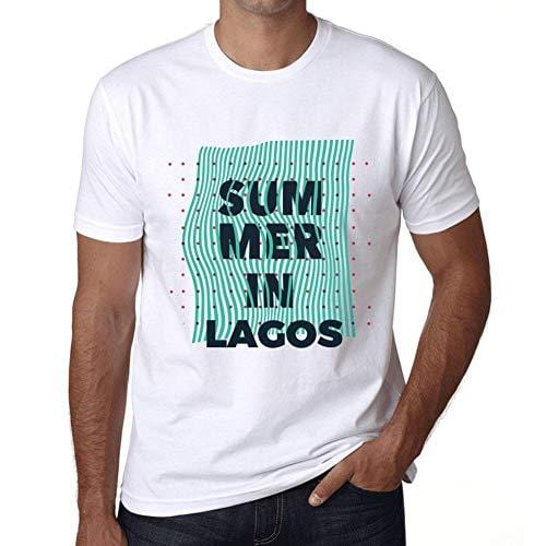 Ultrabasic - Homme Graphique Summer in Lagos Blanc