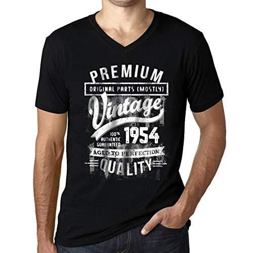 Ultrabasic - Homme Graphique 1954 Aged to Perfection Cadeau d'anniversaire Col V Tee Shirt