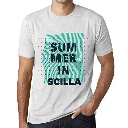 Ultrabasic – Homme Graphique Summer in SCILLA Blanc Chiné