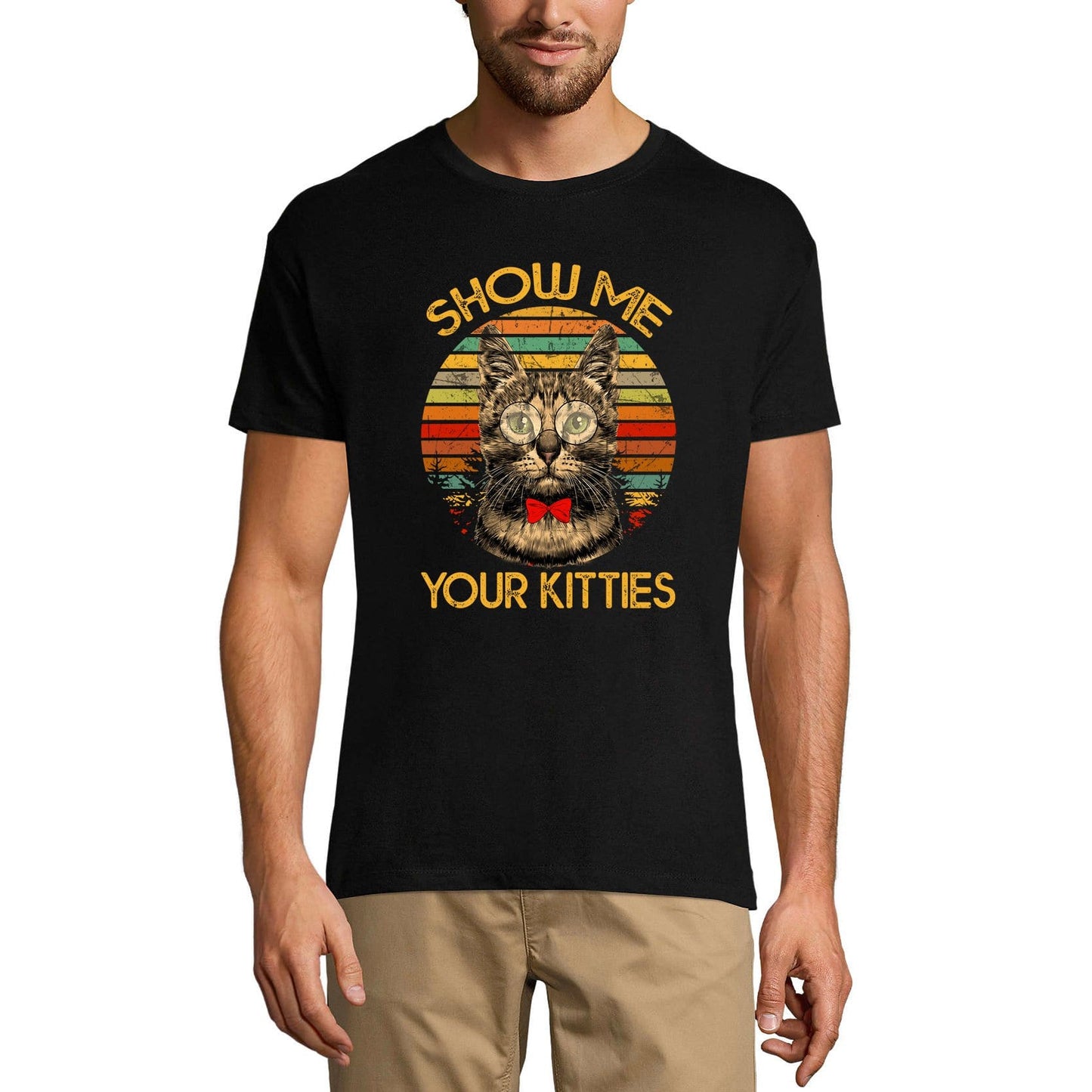 ULTRABASIC Men's Vintage T-Shirt Show Me Your Kitties - Funny Retro Humor Tee Shirt