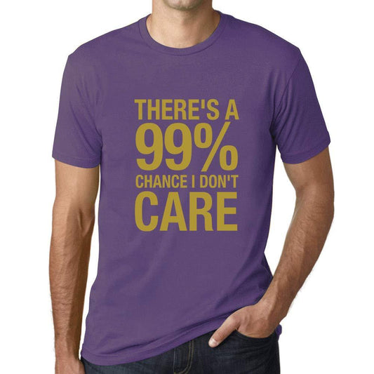 Ultrabasic Homme T-Shirt Graphique There's a Chance I Don't Care Violet Clair