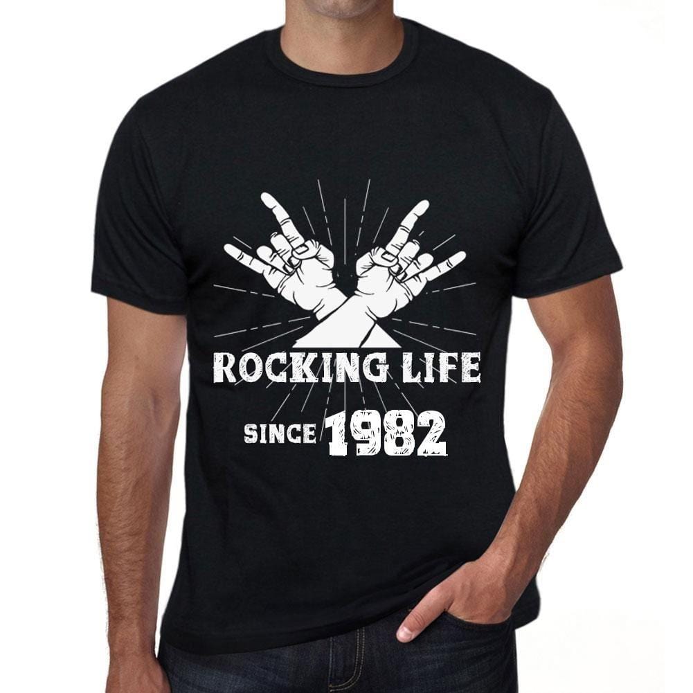 Homme Tee Vintage T-Shirt Rocking Life Since 1982