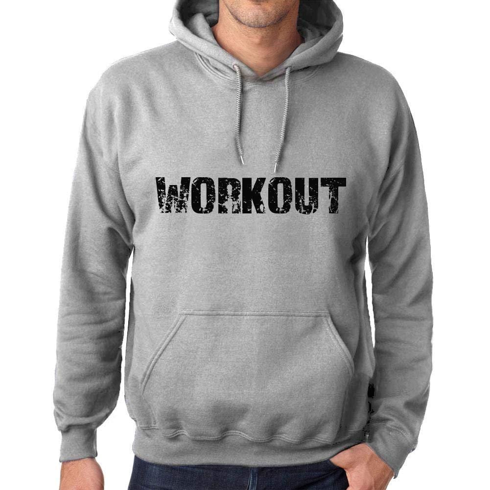 Ultrabasic Homme Femme Unisex Sweat à Capuche Hoodie Popular Words Workout Gris Chiné