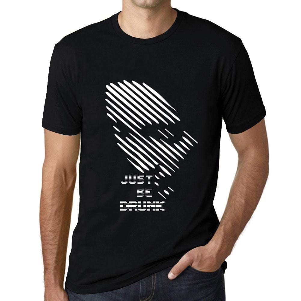 Ultrabasic - Homme T-Shirt Graphique Just be Drunk Noir Profond