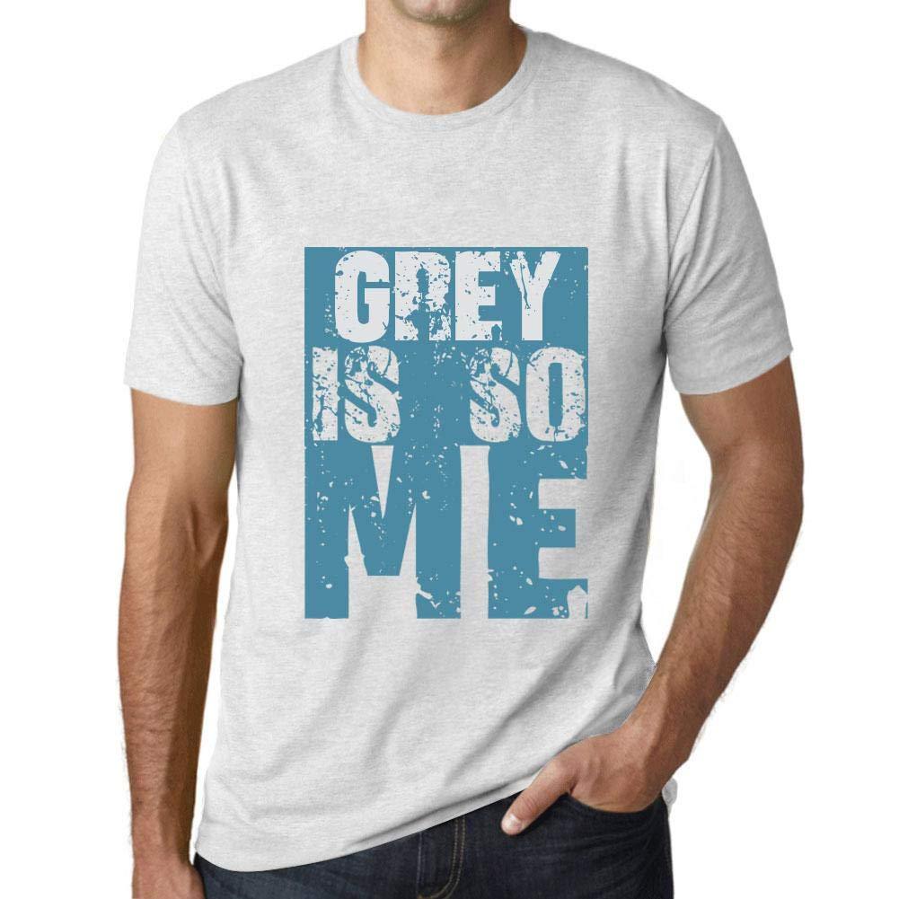 Homme T-Shirt Graphique Grey is So Me Blanc Chiné