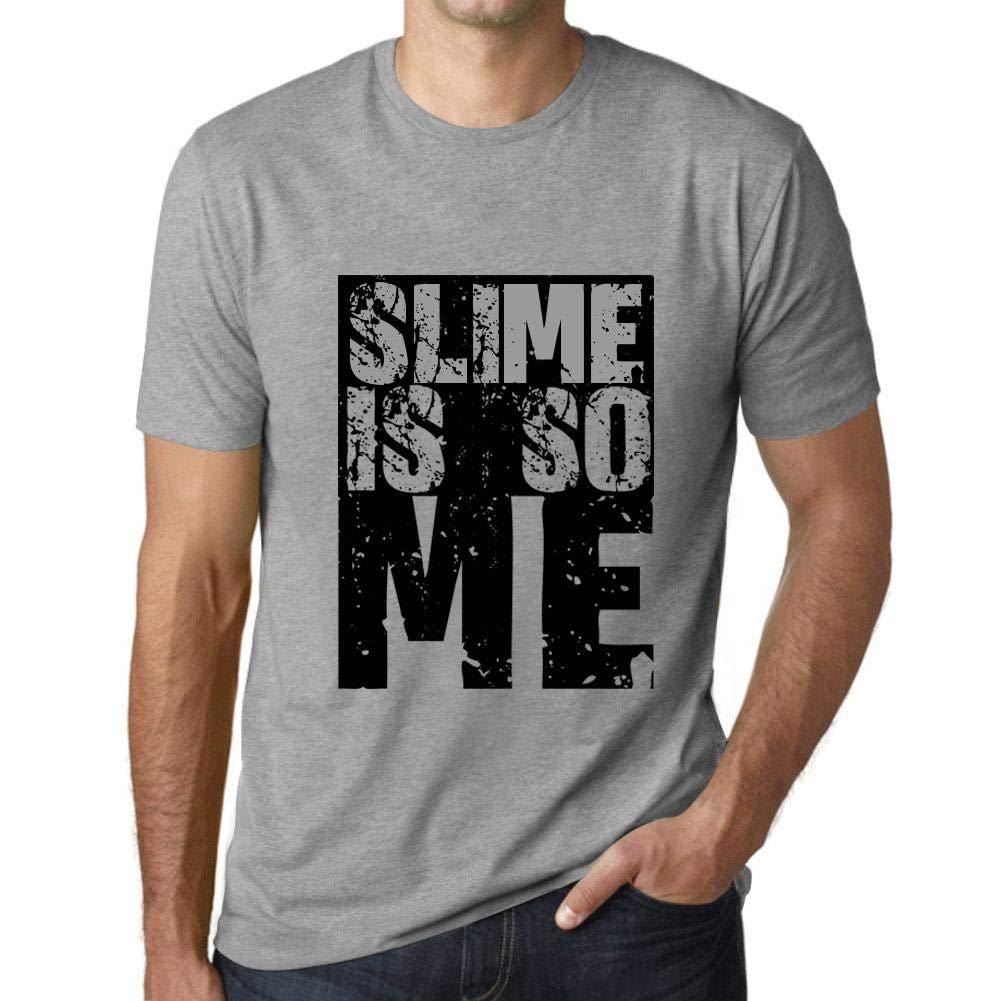 Herren T-Shirt Graphique Slime is So Me Gris Chiné