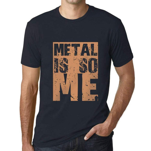 Herren T-Shirt Graphique Metal is So Me Marine