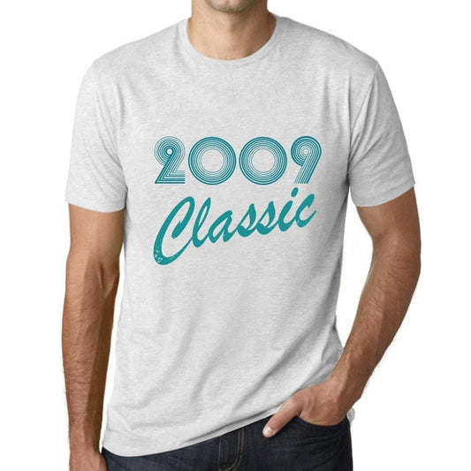 Ultrabasic - Homme T-Shirt Graphique Years Lines Classic 2009 Blanc Chiné