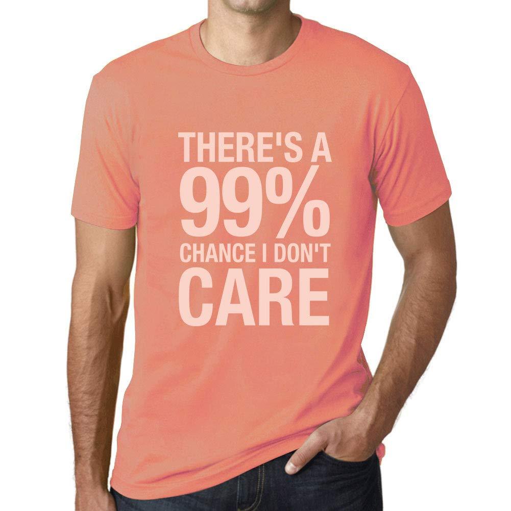 Ultrabasic Homme T-Shirt Graphique There's a Chance I Don't Care Abricot