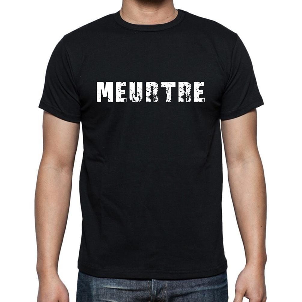 Meurtre, t-Shirt pour Homme, en Coton, col Rond, Noir