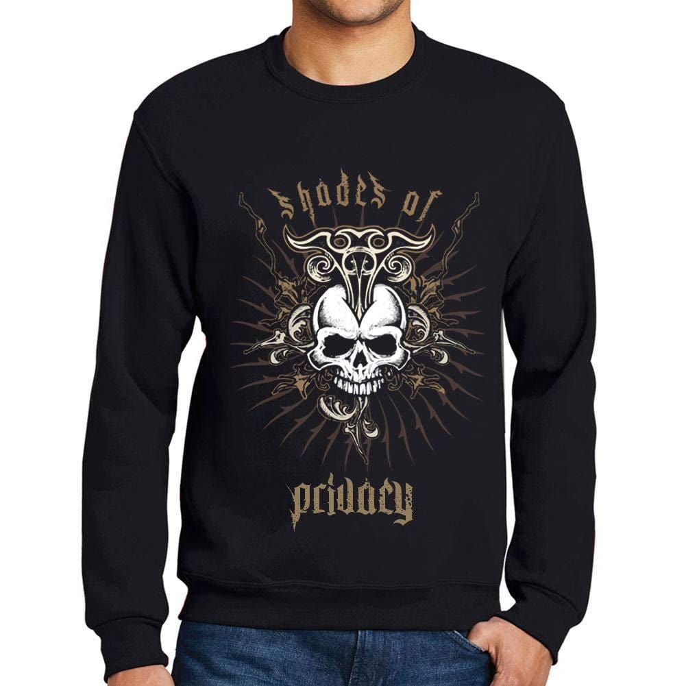 Ultrabasic - Homme Graphique Shades of Privacy T-Shirt Imprimé Lettres Noir Profond