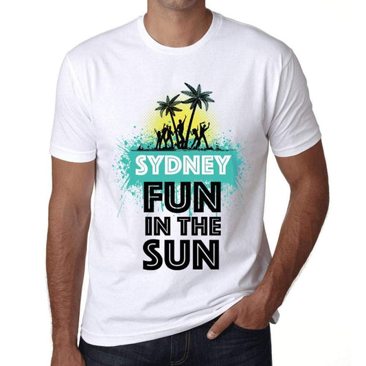 Homme T Shirt Graphique Imprimé Vintage Tee Summer Dance Sydney Blanc