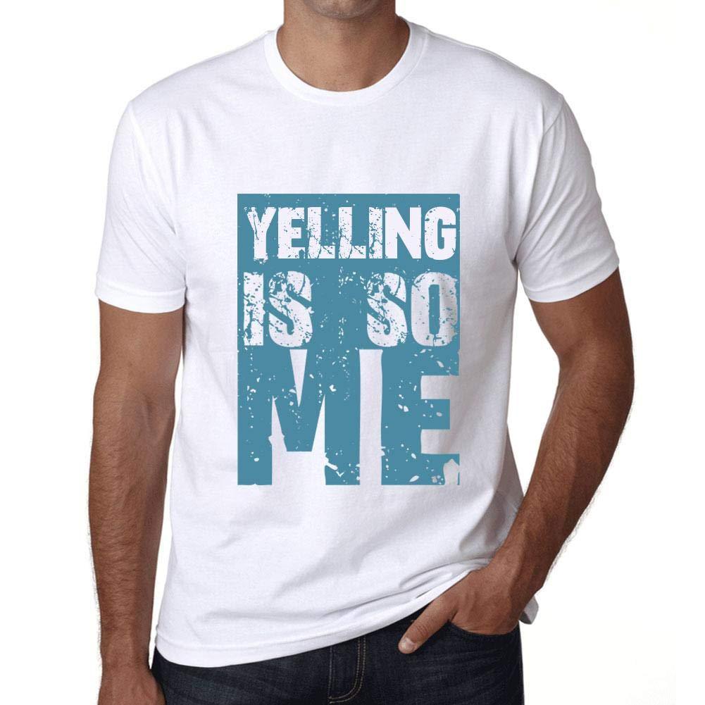 Herren T-Shirt Graphique Yelling is So Me Blanc