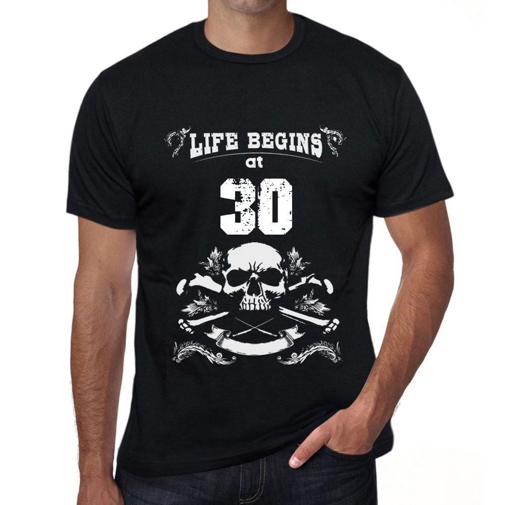 Homme Tee Vintage T-Shirt Das Leben beginnt mit 30