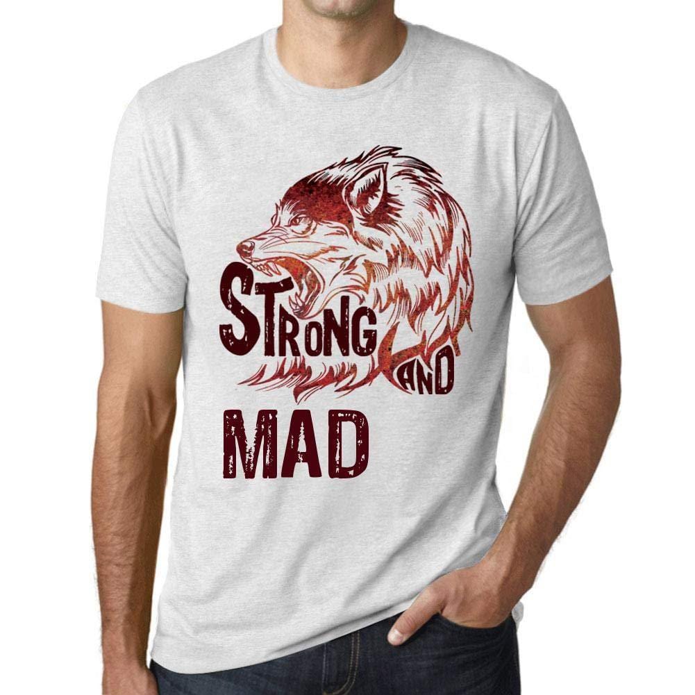 Unisex T-Shirt Graphique Strong Wolf and Splendid Blanc