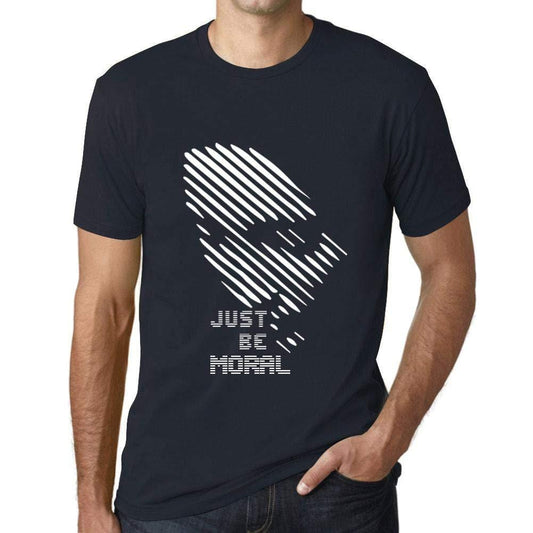 Ultrabasic - Homme T-Shirt Graphicique Just be Moral Marine