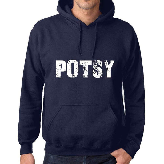 Ultrabasic Homme Femme Unisex Sweat à Capuche Hoodie Popular Words POTSY French Marine