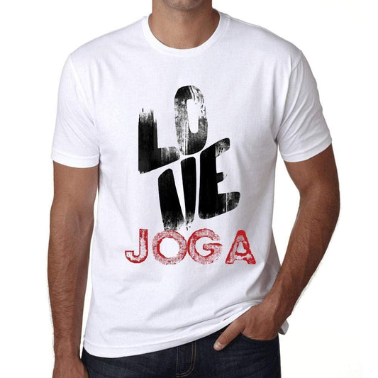 Ultrabasic - Homme T-Shirt Graphique Love Joga Blanc