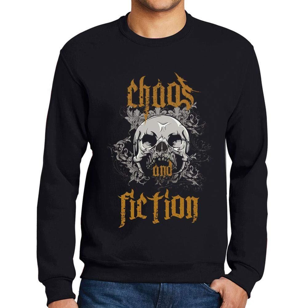 Ultrabasic - Homme Imprimé Graphique Sweat-Shirt Chaos and Fiction Noir Profond