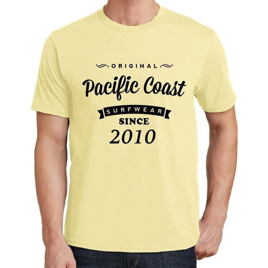 Homme Tee Vintage T Shirt 2010, Côte du Pacifique