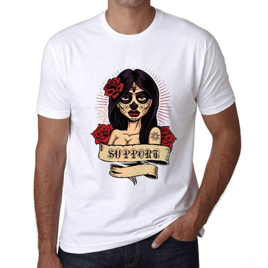 Ultrabasic - Homme T-Shirt Graphique Damen Flower Tattoo Support