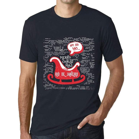 Ultrabasic Homme T-Shirt Graphique Merry Christmas from Rio DE Janeiro Marine