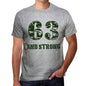 63 And Strong Men's T-shirt Grey Birthday Gift - Ultrabasic