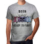 69 Ready To Fight Mens T-Shirt Grey Birthday Gift 00389 - Grey / S - Casual