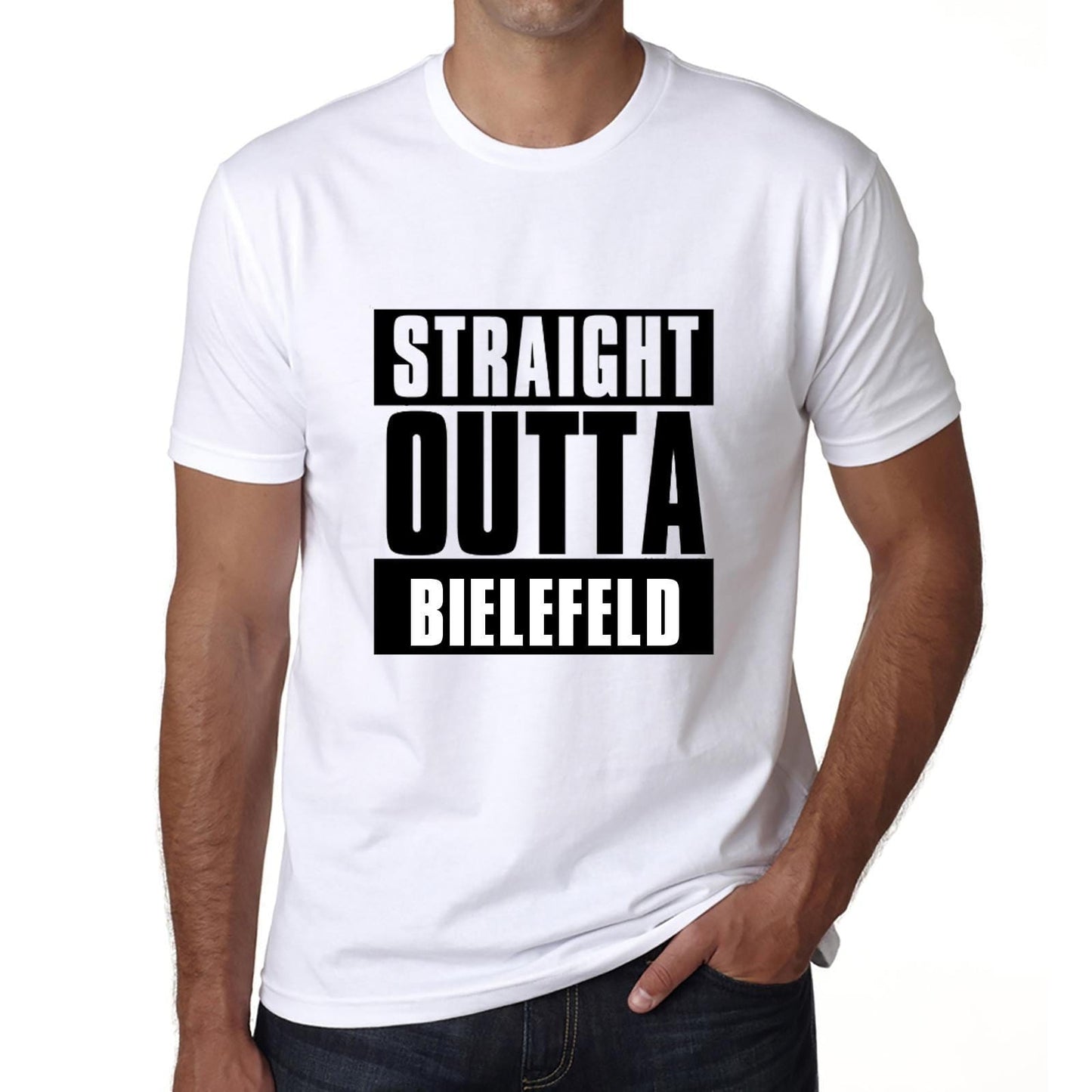 Straight Outta Bielefeld, T-Shirt für Herren, T-Shirt Straight Outta, Cadeau Homme