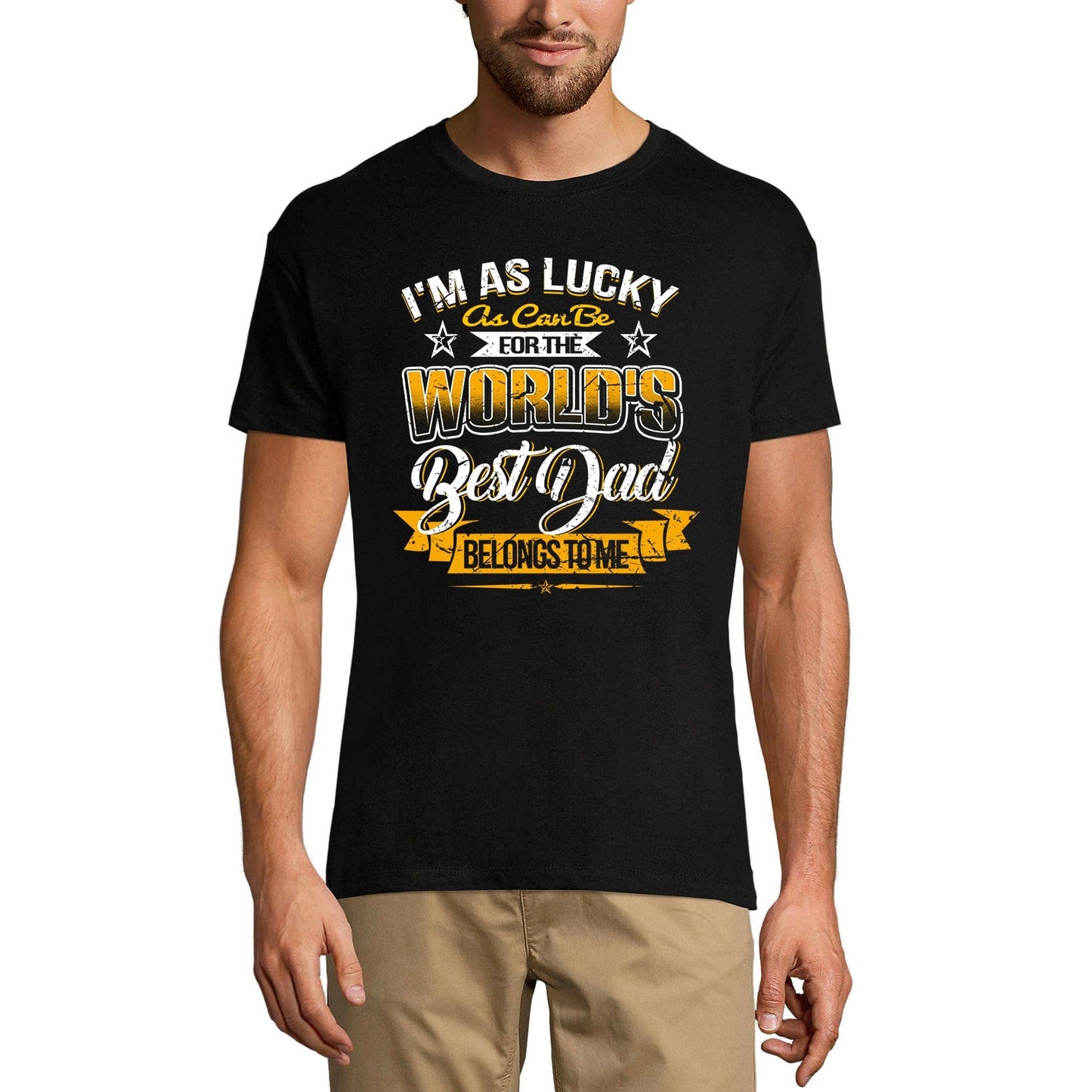 ULTRABASIC Men's Novelty T-Shirt World's Best Dad - Funny Father Tee Shirt