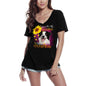 ULTRABASIC T-shirt col en V pour femme My Only Sunshine - Border Collie - Chemise vintage