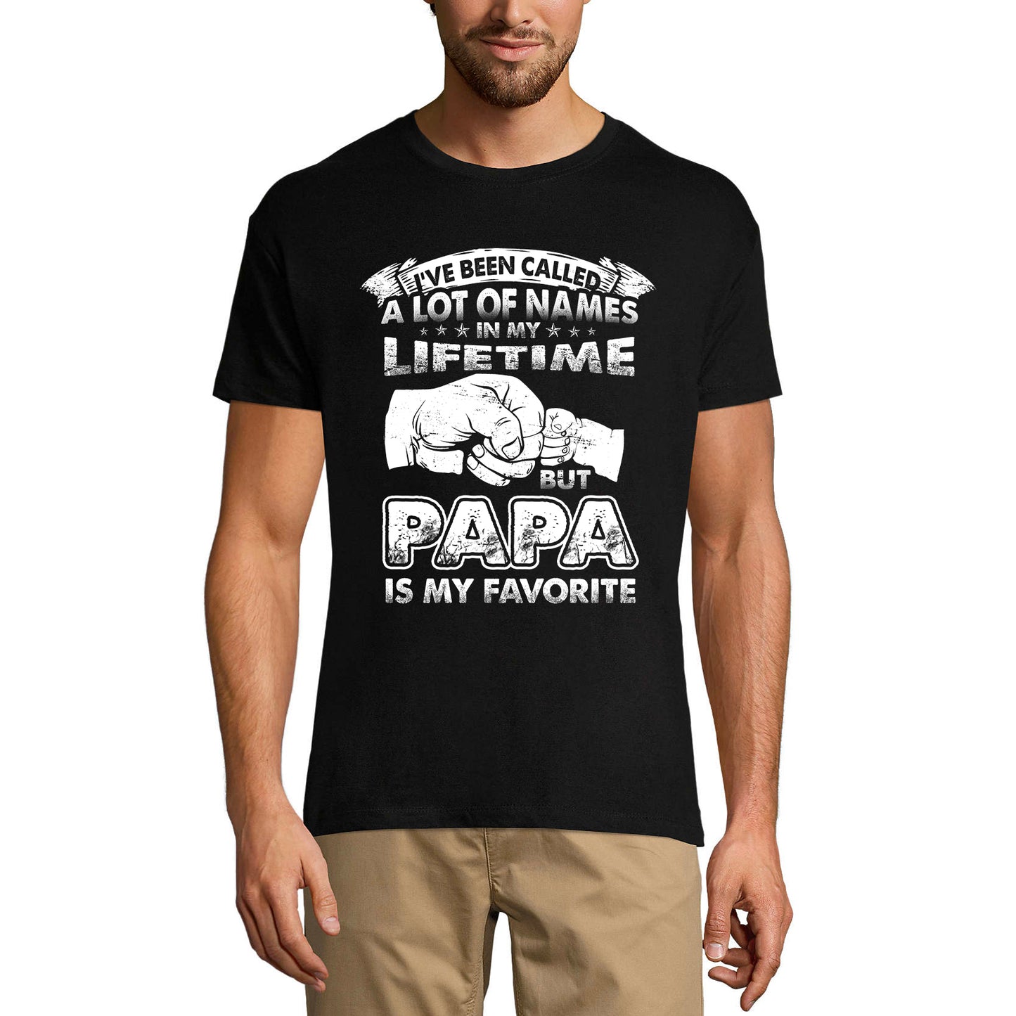 ULTRABASIC Men's Graphic T-Shirt Papa Is My Favorite Name - Family Love