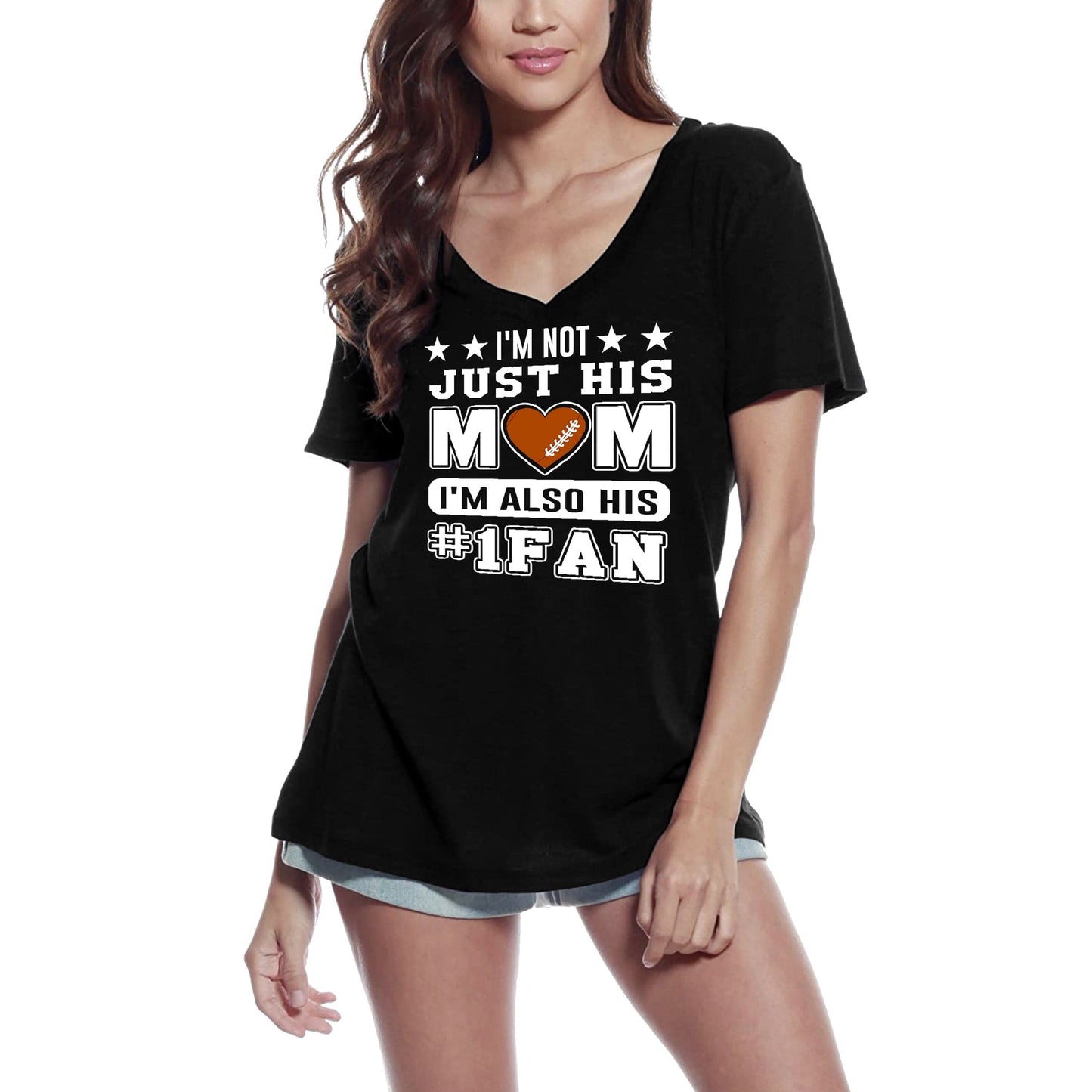 T-Shirt femme ULTRABASIC je ne suis pas seulement sa maman je suis aussi son fan Tee Shirt hauts