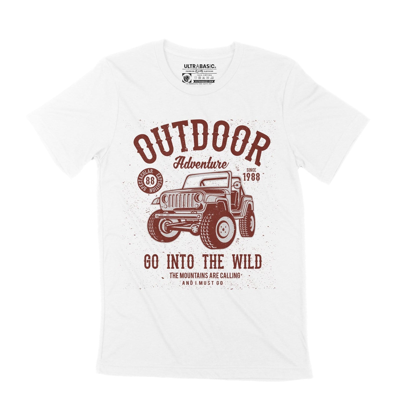 ULTRABASIC Men's T-Shirt Outdoor Adventure Since 1988 - Mountains are Calling Wild Tee Shirt