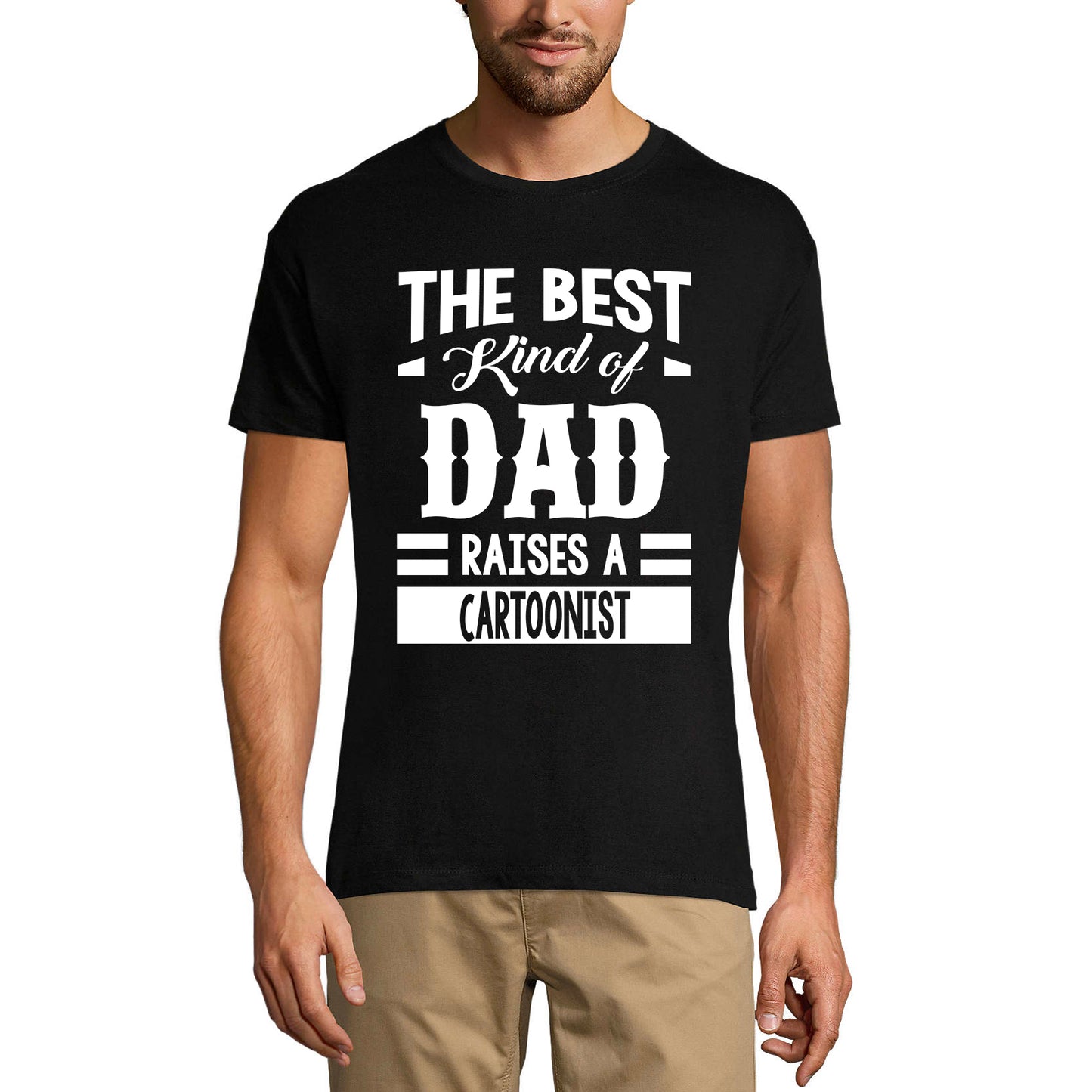 ULTRABASIC Herren-Grafik-T-Shirt „Dad Raises a Cartoonist“.