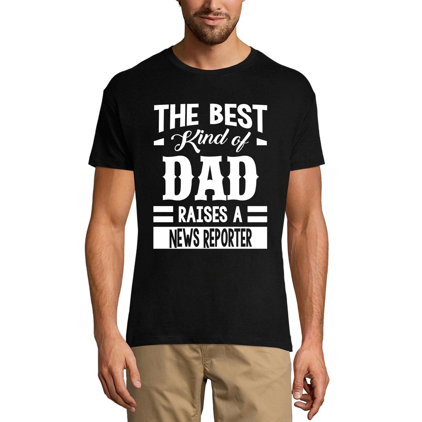 ULTRABASIC Herren-Grafik-T-Shirt „Dad Raises a News Reporter“.