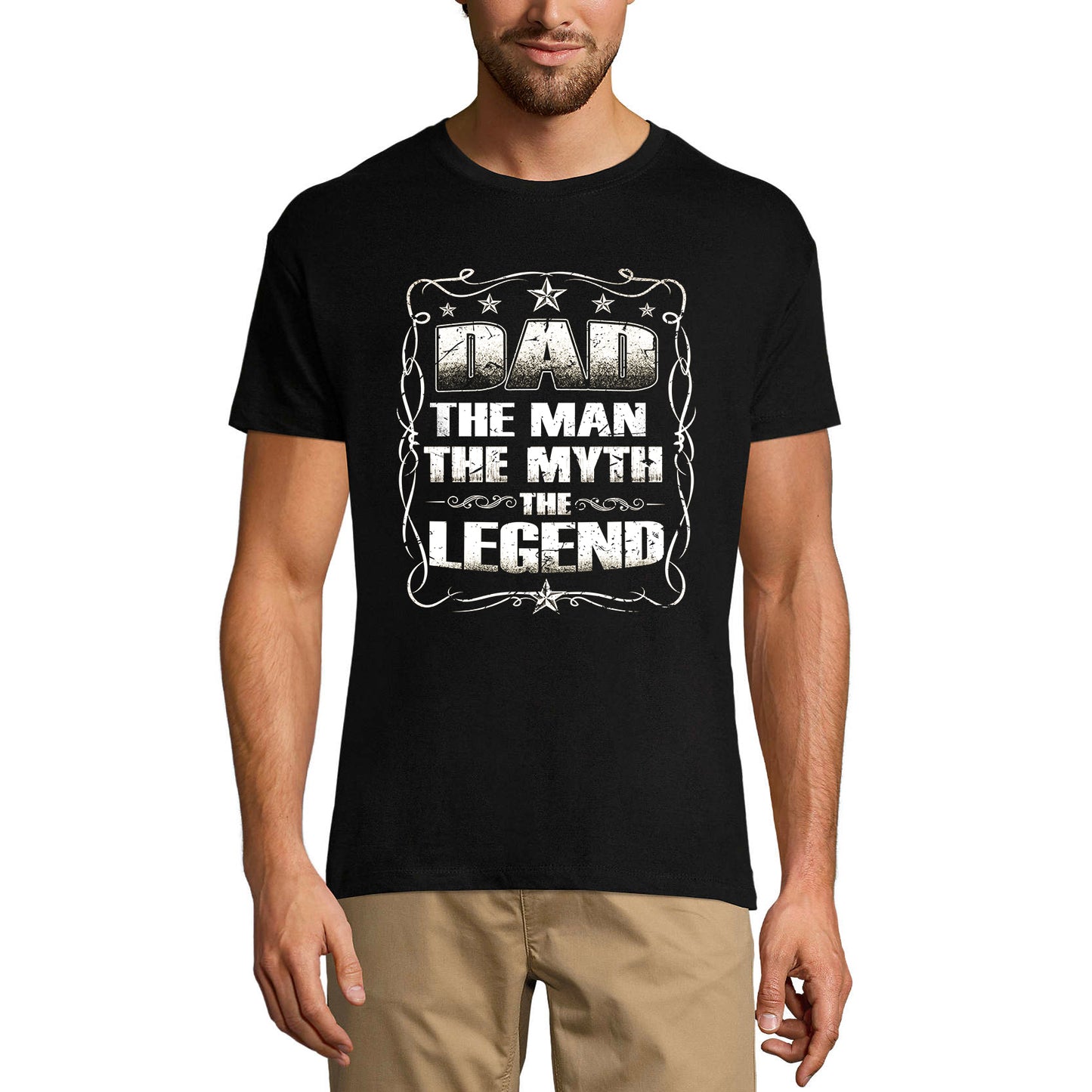 ULTRABASIC Men's T-Shirt Dad The Man The Myth The Legend - Daddy Tee Shirt