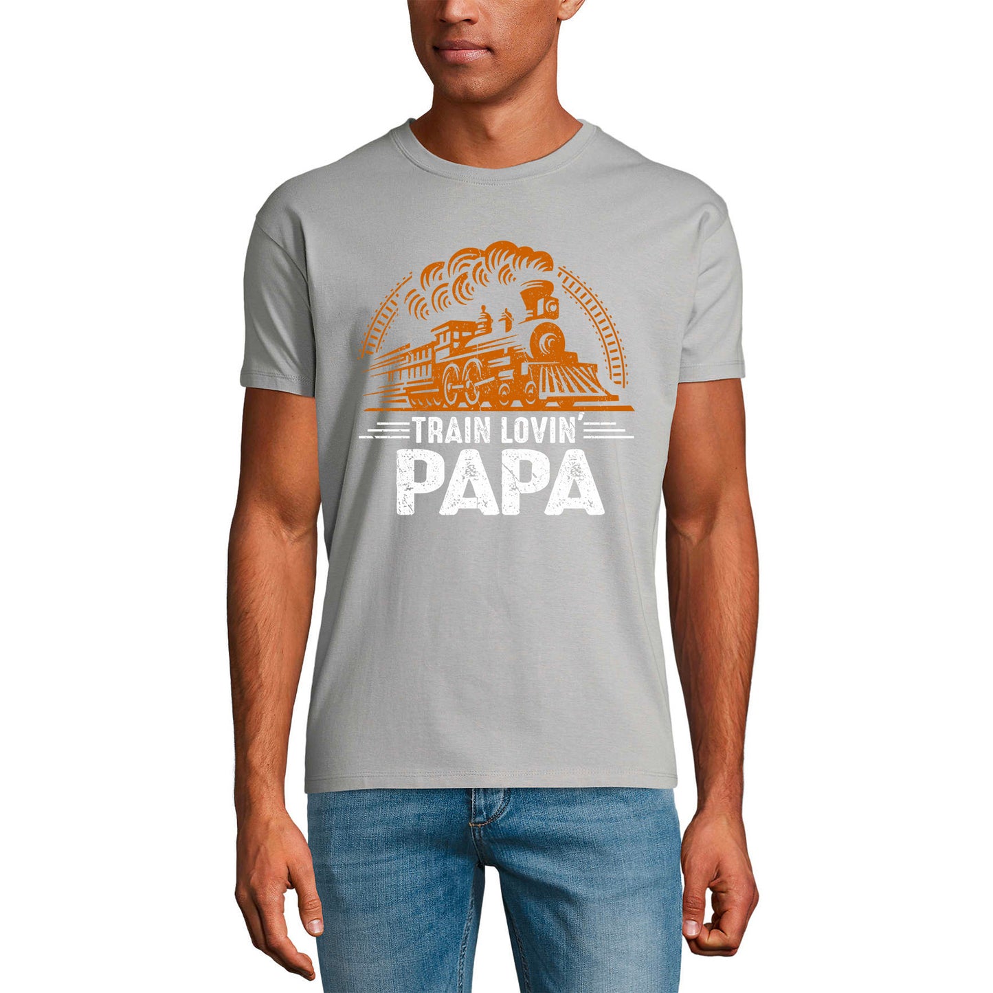 ULTRABASIC <span>Herren</span> <span>Grafik</span> -T-Shirt Train Lovin' Papa – Vintage-Shirt – Vatertag