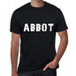 Abbot Mens Retro T Shirt Black Birthday Gift 00553 - Black / Xs - Casual