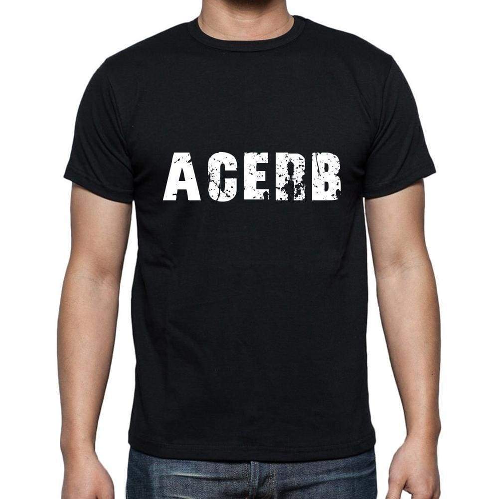 Acerb Mens Short Sleeve Round Neck T-Shirt 5 Letters Black Word 00006 - Casual